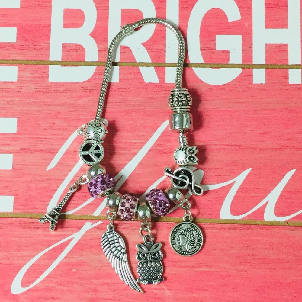 NEW! Purple Charm Bracelet
